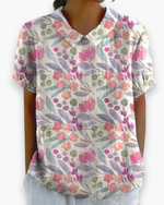 Imprimé floral weiß