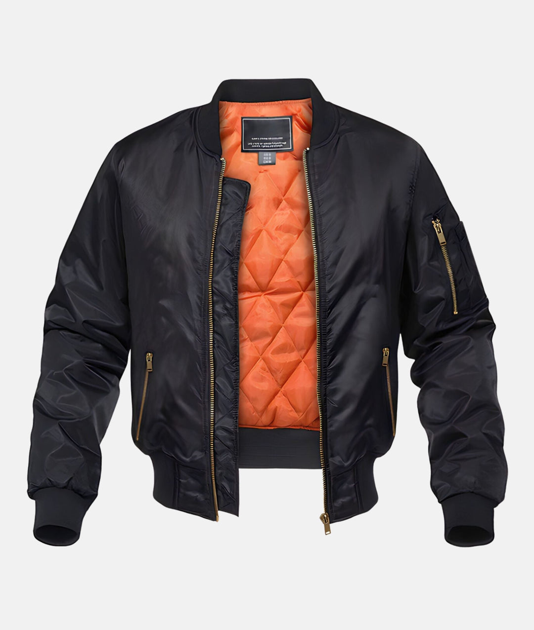 Blouson bomber homme, coupe élégante et chaude.  Design aviateur, col côtelé.