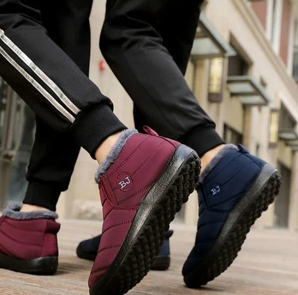 Bottes B&J™ unisexe pour l'hiver, imperméables, chaudes et antidérapantes, idéales pour la neige.