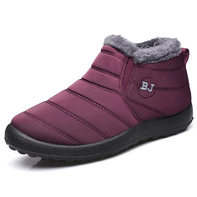 Bottes B&J™ d'hiver pour femme/homme, chaudes, doublées, imperméables et antidérapantes pour le froid.