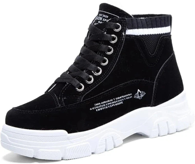 Bottes d'hiver femme ultra chaudes en coton, semelles épaisses, douillettes et confortables par grand froid.