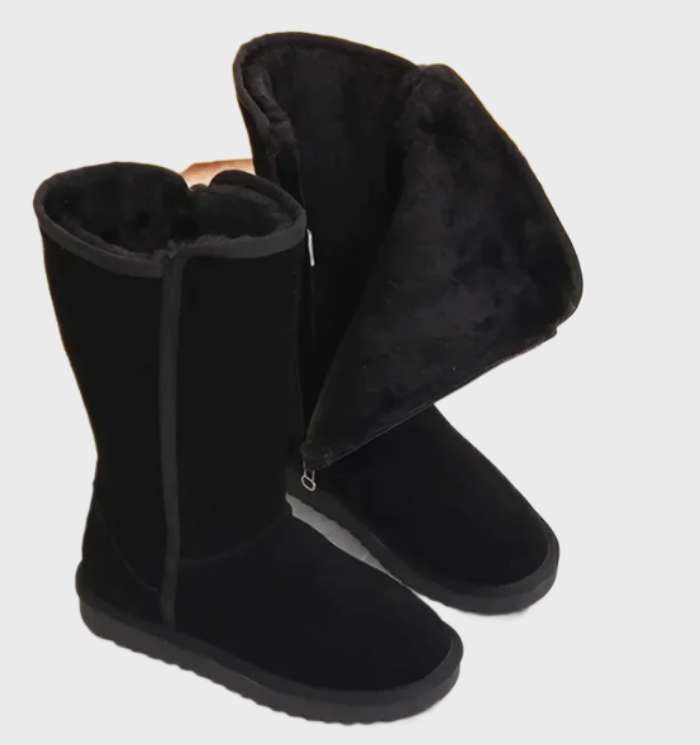 Bottes d'hiver chaudes et imperméables pour femmes, avec fermeture éclair latérale, idéales pour la neige et le froid, confortables.