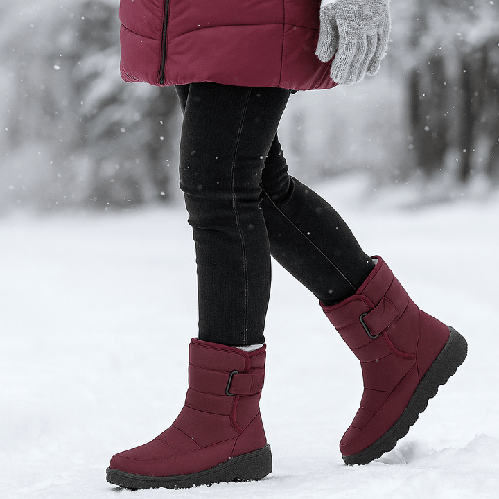 Bottes d'hiver femme imperméables, chaudes et stylées, idéales pour la neige et les promenades urbaines.