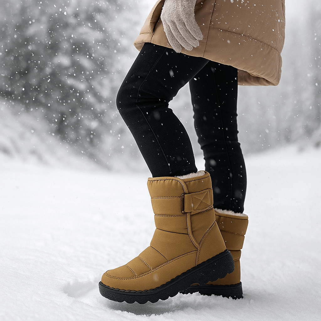Bottes de promenade femme, imperméables et chaudes, offrant un confort optimal pour affronter l'hiver en ville.