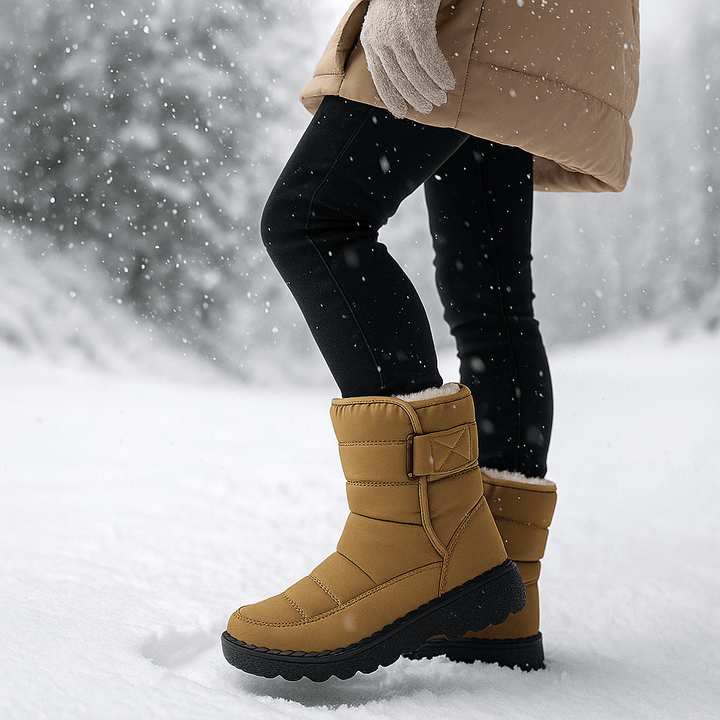 Bottes de promenade femme, imperméables et chaudes, offrant un confort optimal pour affronter l'hiver en ville.