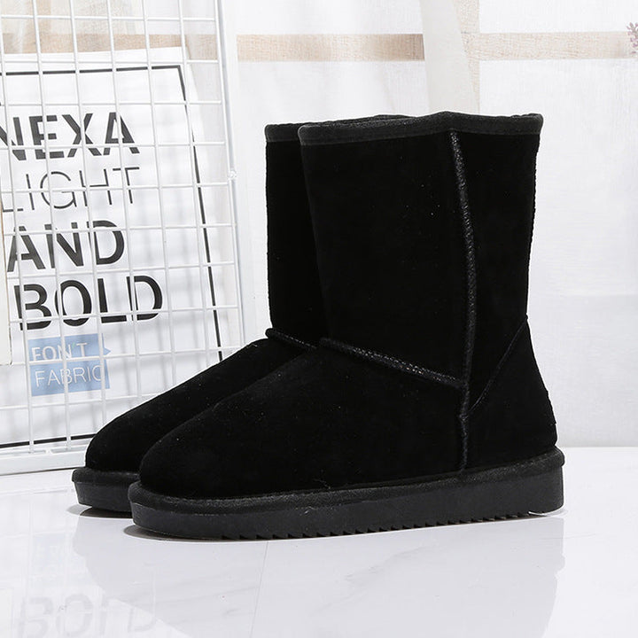 Élégantes bottes d'hiver mi-mollet pour femmes, confortables et parfaites pour un style hivernal.