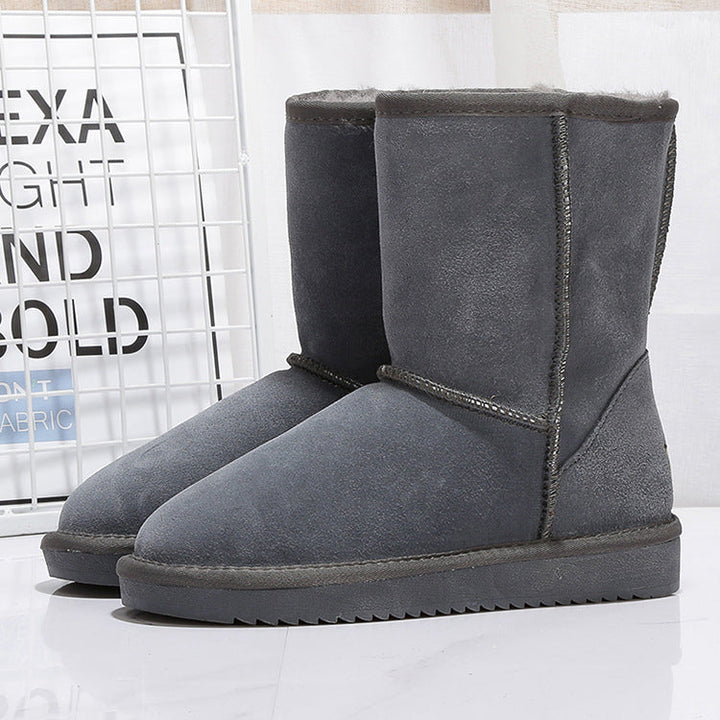 Bottes d'hiver femme robustes et confortables, avec semelle antidérapante pour la neige et la glace.