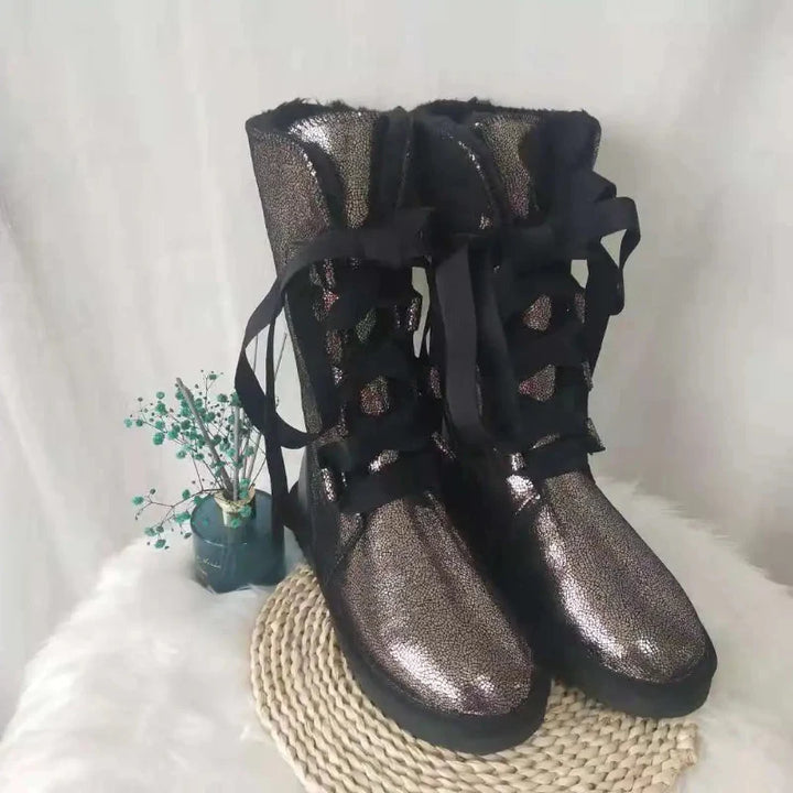 Chaussures d'hiver mode pour femme, alliant style élégant, chaleur et robustesse pour un confort optimal.