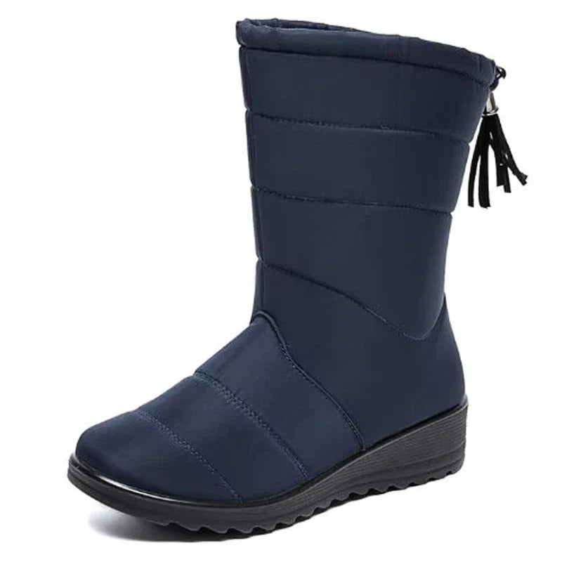 Bottes de neige pour femmes, hautes, chaudes, antidérapantes et étanches, idéales pour l'hiver.