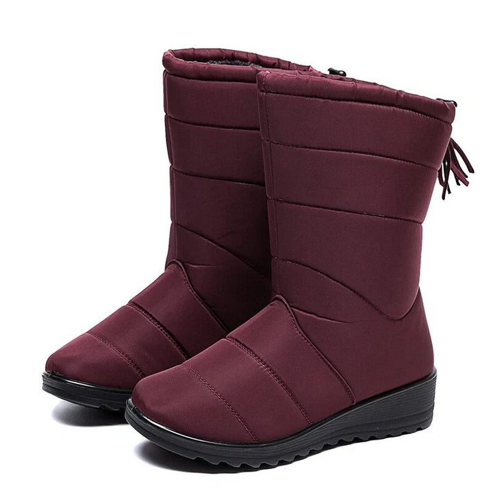 Bottes d'hiver élégantes pour femmes, résistantes à l'eau, fourrées pour un confort optimal.