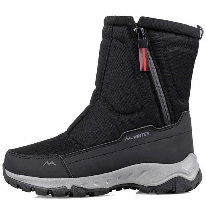 Bottes d'hiver imperméables et chaudes pour hommes et femmes, idéales pour la neige et le froid hivernal.