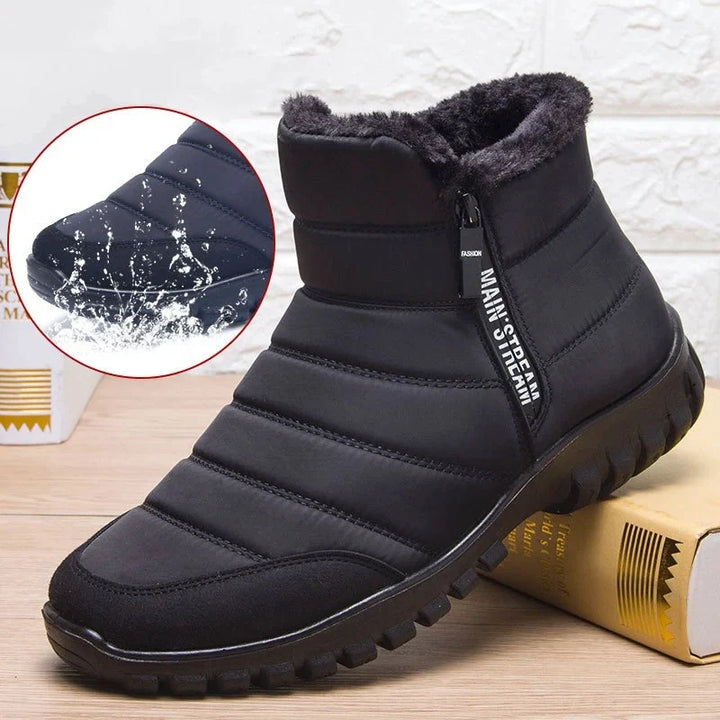 Bottes fourrure imperméables pour homme et femme, chaudes et légères, chaussures idéales pour l'hiver.