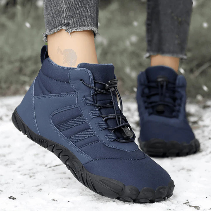 Bottes d'hiver pieds nus légères et confortables, antidérapantes pour hommes et femmes en ville ou randonnée.