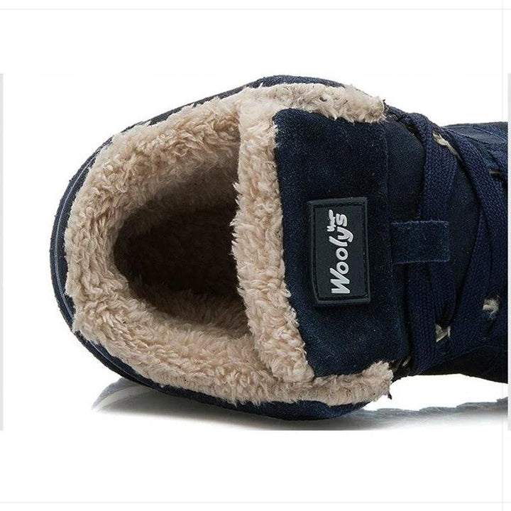 Chaussures d'hiver unisexe tendance, antidérapantes et fourrées pour un style hivernal chaud.
