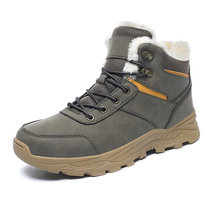 Bottes de neige et randonnée unisexes avec doublure chaude, idéales pour l'hiver et le froid.