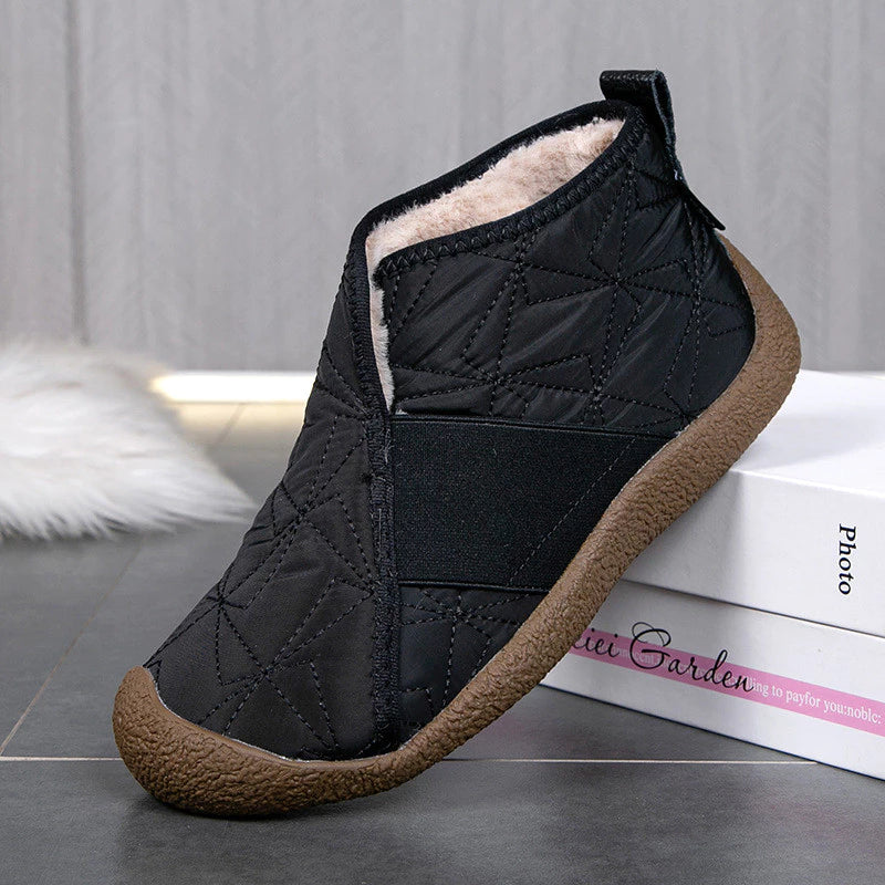 Bottines d'hiver femme, chaudes, imperméables, style moderne pour la neige et le froid.