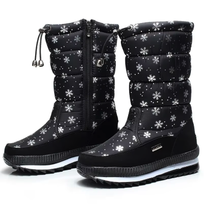"Bottes de neige femme imperméables à doublure chaude, semelle antidérapante, pour conditions hivernales"