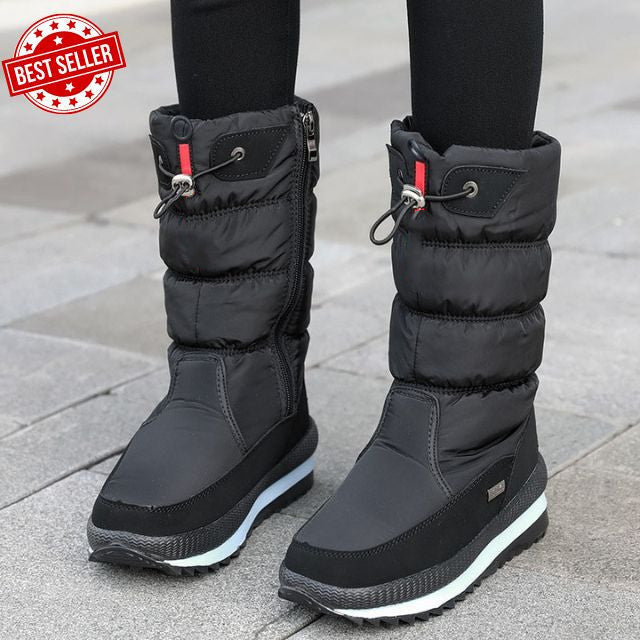 "Bottes de neige femme imperméables à doublure chaude, semelle antidérapante, pour conditions hivernales"