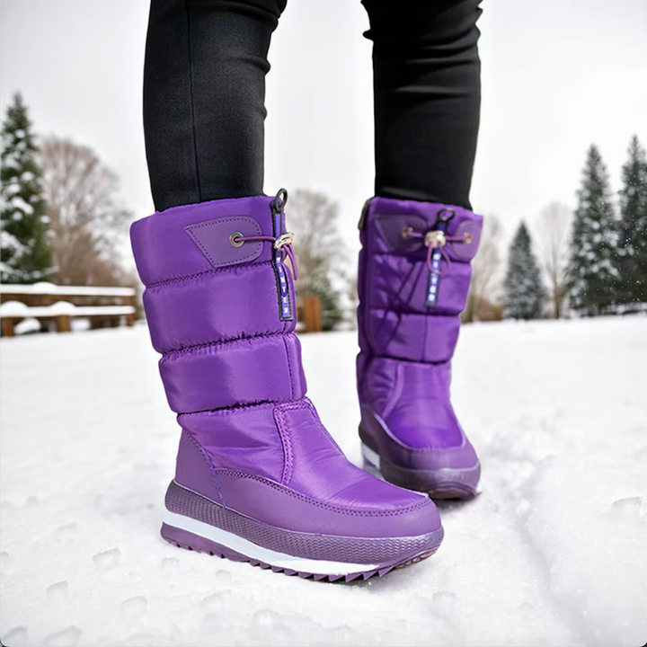 "Bottes de neige femme imperméables à doublure chaude, semelle antidérapante, pour conditions hivernales"