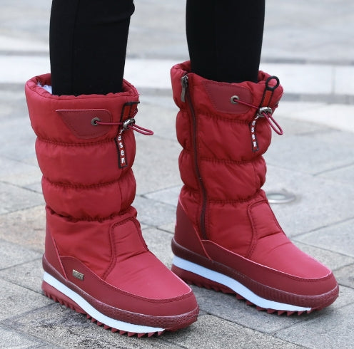 "Bottes de neige femme imperméables à doublure chaude, semelle antidérapante, pour conditions hivernales"