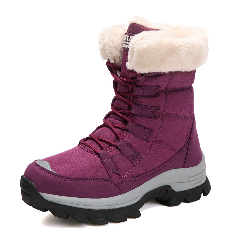 Bottes de neige imperméables pour femmes, chaudes et confortables, idéales pour l'hiver.