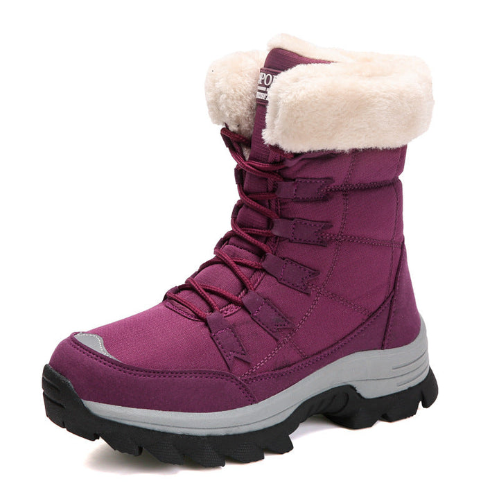 Bottes de neige imperméables pour femmes, chaudes et confortables, idéales pour l'hiver.
