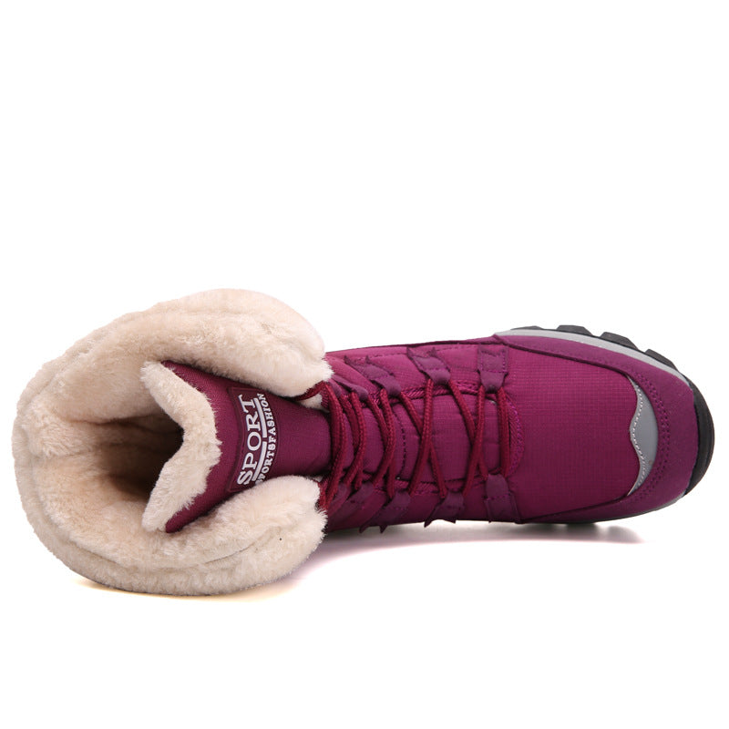 Bottes de neige imperméables et chaudes pour femmes, avec semelle antidérapante.