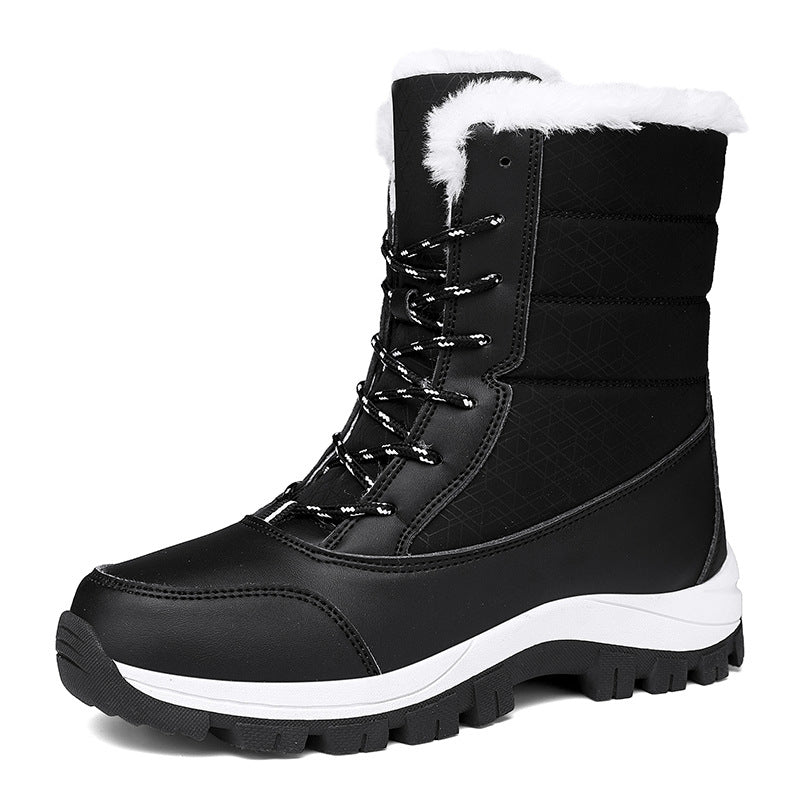 Chaussures d'hiver femme, résistantes à l'eau, conçues pour le confort et la chaleur.