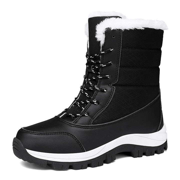 Chaussures d'hiver femme, résistantes à l'eau, conçues pour le confort et la chaleur.