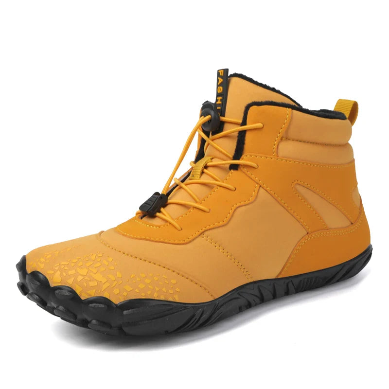 Bottes de neige pieds nus unisexes chaudes pour l'hiver, confort optimal et souplesse.