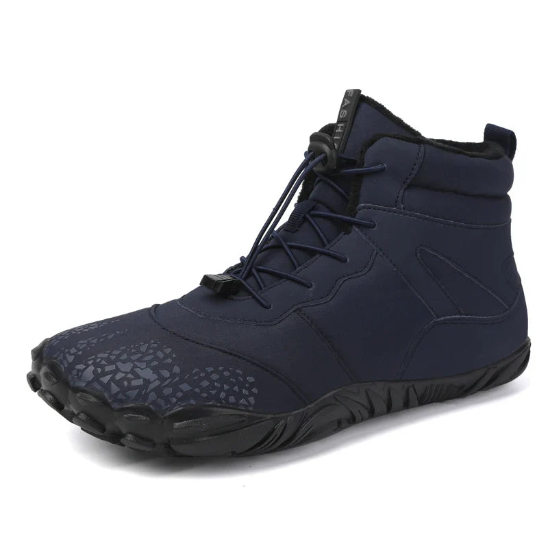 Bottes de neige pieds nus roses unisexes, chaudes, flexibles et confortables pour le froid hivernal.