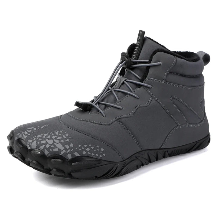 Bottes de neige pieds nus fourrées unisexes, très chaudes et douillettes, idéales pour le grand froid hivernal.