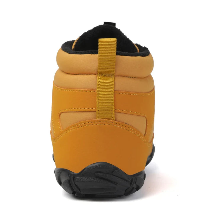 Bottes de neige pieds nus unisexes, parfaites pour les activités hivernales, chaudes et antidérapantes.