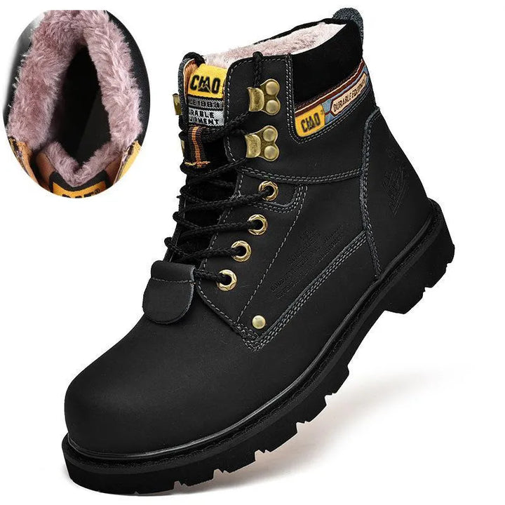 Bottes de neige élégantes style rétro unisexes, offrant chaleur et confort en hiver.