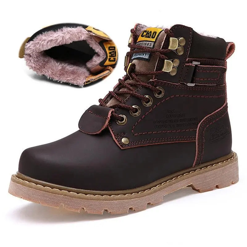 Bottes mode rétro unisexes, chaudes et durables, idéales pour la neige et l'extérieur hivernal.
