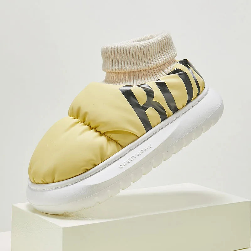 Bottes d'hiver en coton, unisexe, pour la neige et le froid, combinant chaleur, confort et design élégant.