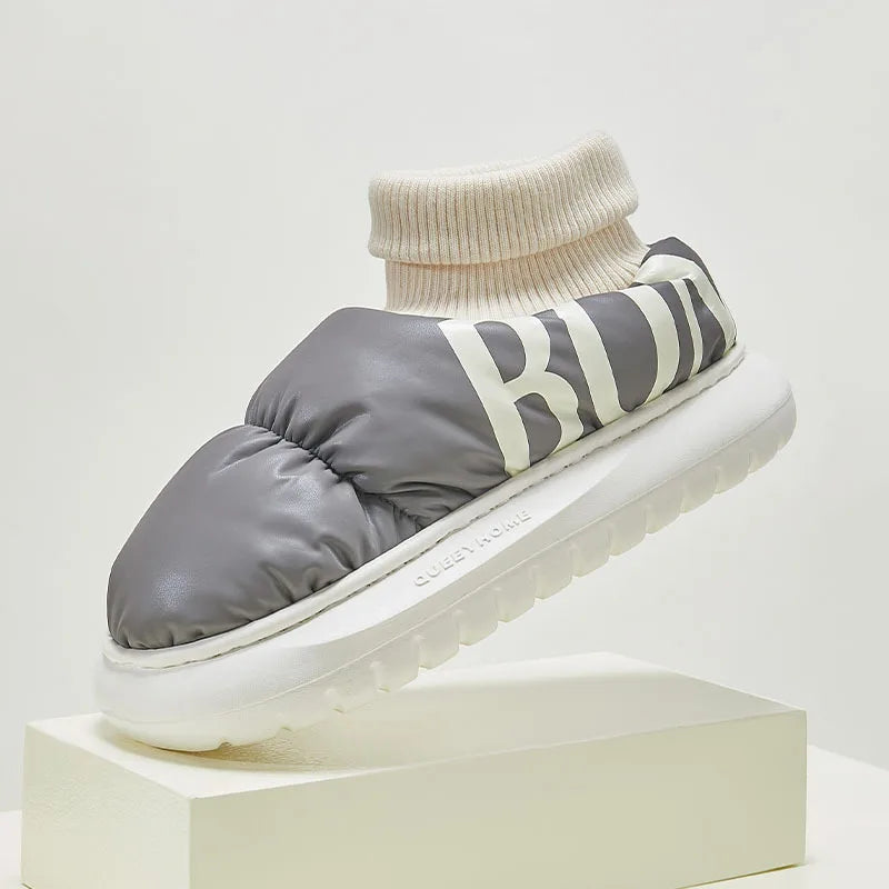 Bottes de neige polyvalentes en coton, antidérapantes et chaudes, pour toutes vos aventures hivernales.