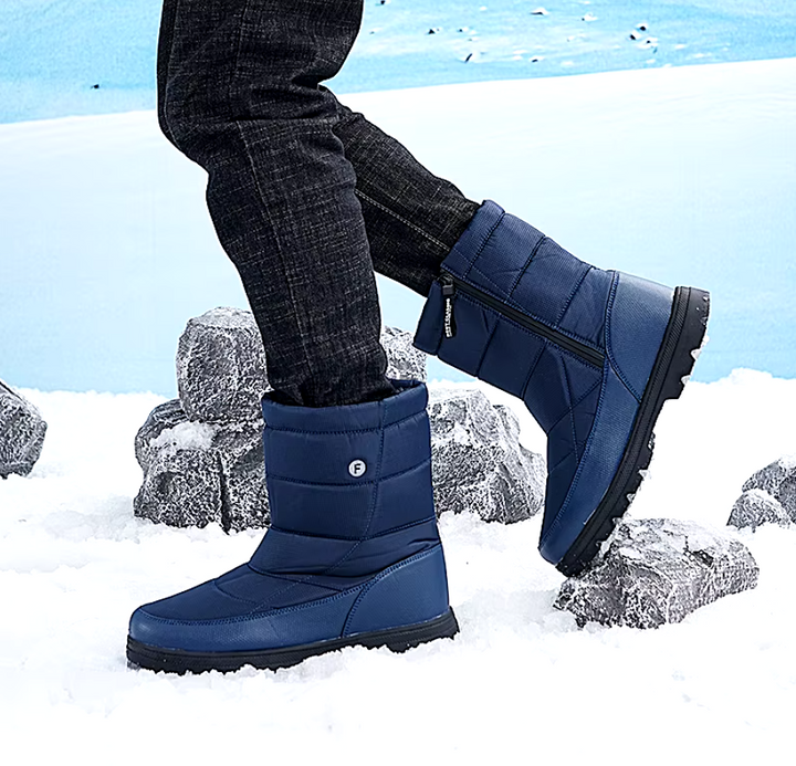 Bottes de neige de qualité supérieure pour hommes et femmes, imperméables et ultra-chaudes en peluche.