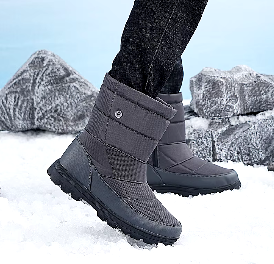 Bottes unisexes Hiver 2025, chaudes, imperméables et antidérapantes, conçues pour la neige.