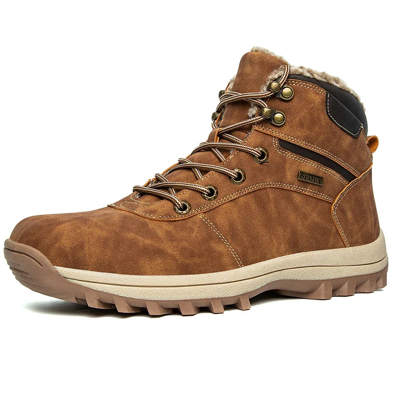 Bottes de neige unisexes imperméables et chaudes pour l'hiver, idéales pour le confort en extérieur.