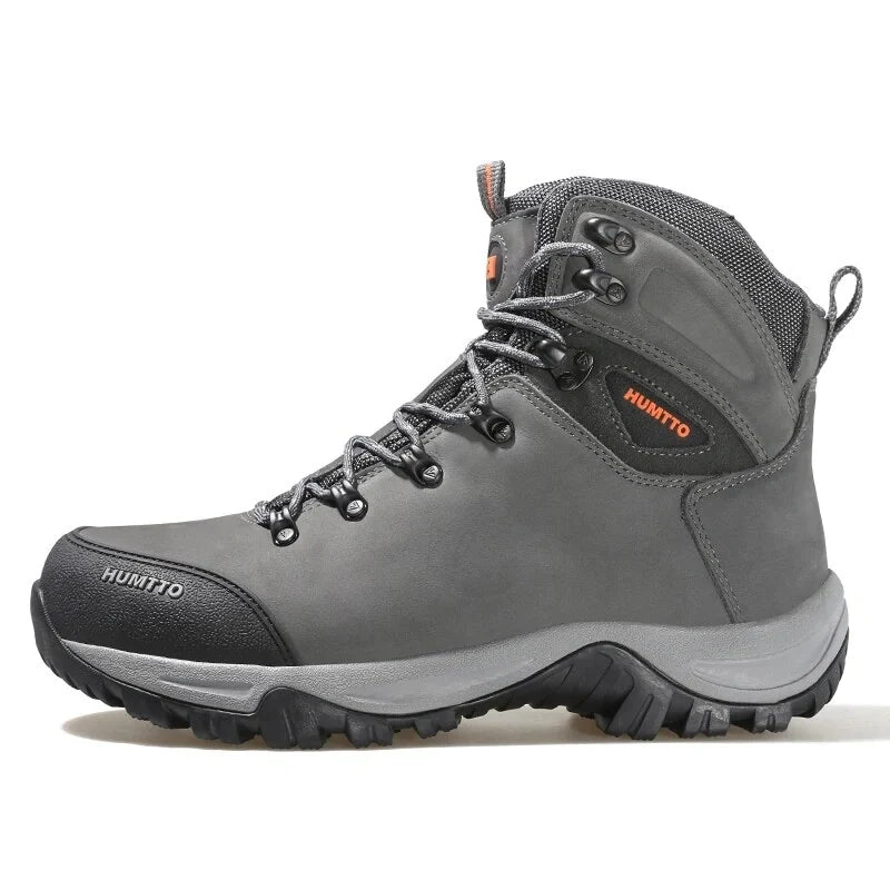 Bottes de randonnée hivernales pour hommes, en cuir imperméable et chaudes. Protection optimale contre le froid.