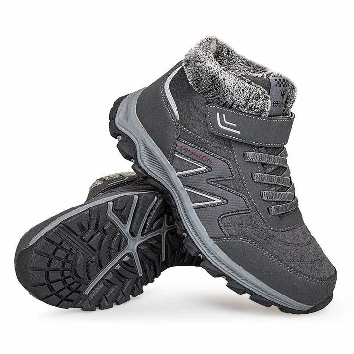 Bottes sportives de randonnée montantes, confortables et chaudes grâce à la peluche, idéales pour l'extérieur en hiver.