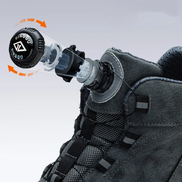 Bottes de protection robustes pour travail, embout acier, imperméables et confortables pour hommes et femmes.
