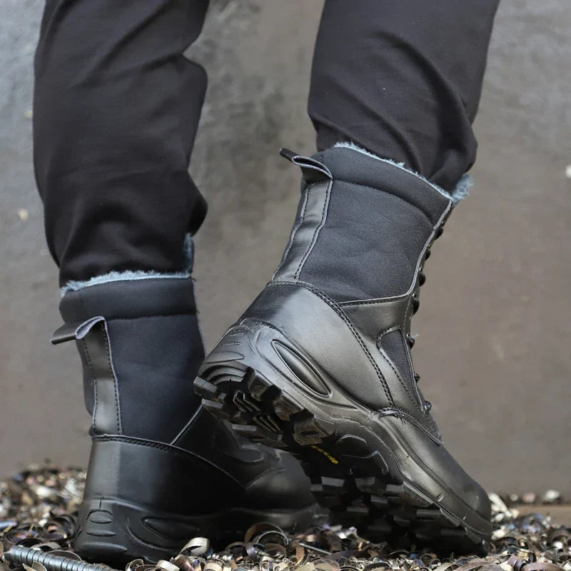 Bottes de sécurité chaudes, imperméables et confortables avec embout acier pour hommes et femmes.