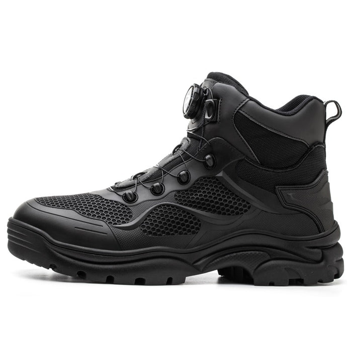 Bottes de sécurité légères, sans lacets, avec embout acier, anti-perforation et antidérapantes pour les deux sexes.