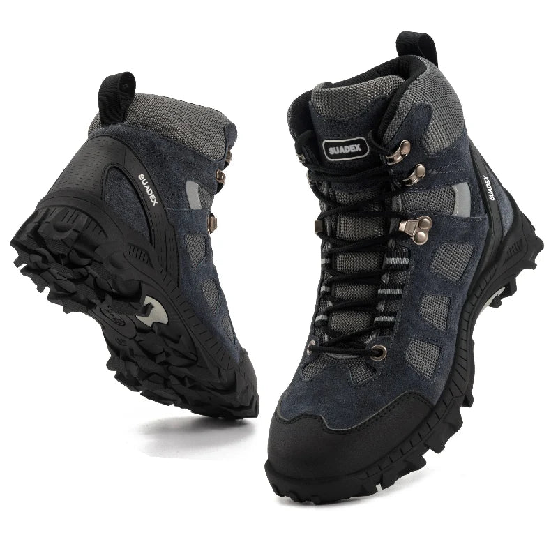 Bottes de sécurité unisexe, embout acier, semelle anti-perforation, antidérapantes. Confort et protection au travail.