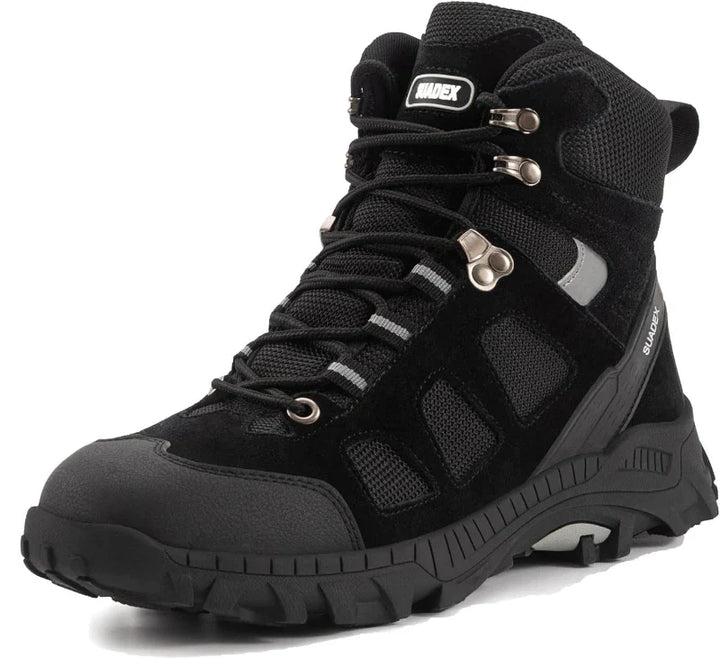 Bottes de sécurité haute performance, unisexes, avec embout acier et protection Kevlar, pour travail exigeant.