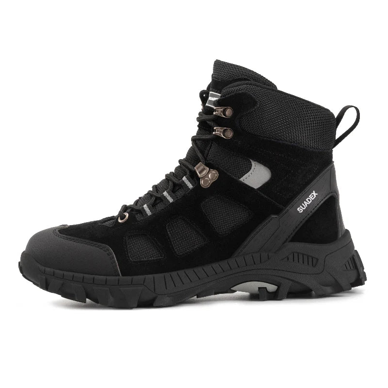 Chaussures de sécurité antidérapantes, avec embout acier, idéales pour la protection au travail et les loisirs.