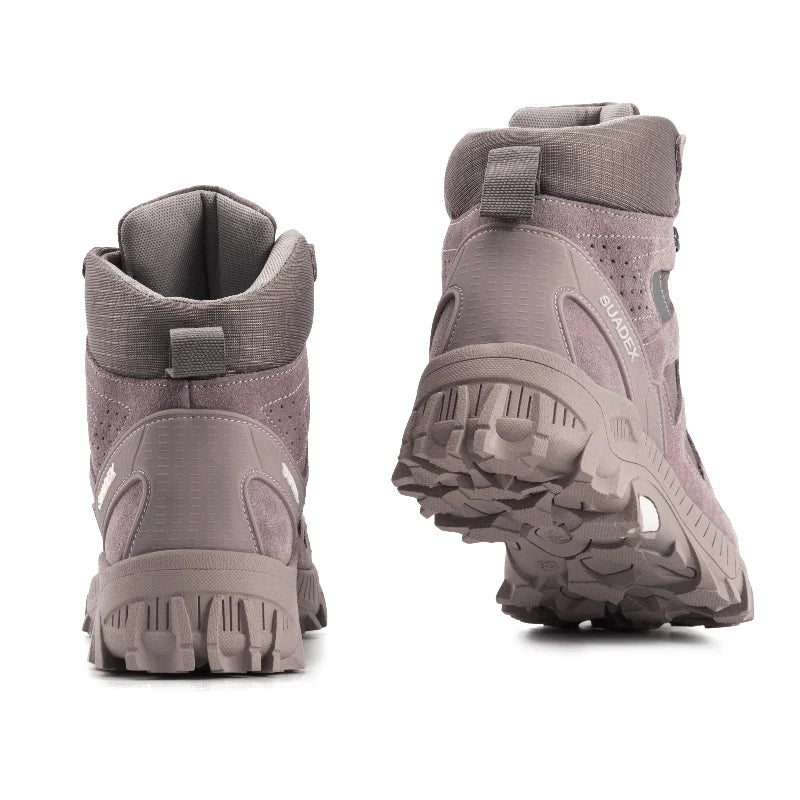 Bottes de sécurité unisexe, avec embout acier, antidérapantes et résistantes, idéales pour diverses activités.