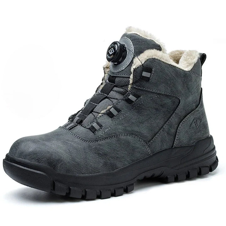 Chaussures de protection hiver imperméables fourrées antidérapantes, avec embout acier, pour sécurité homme/femme.